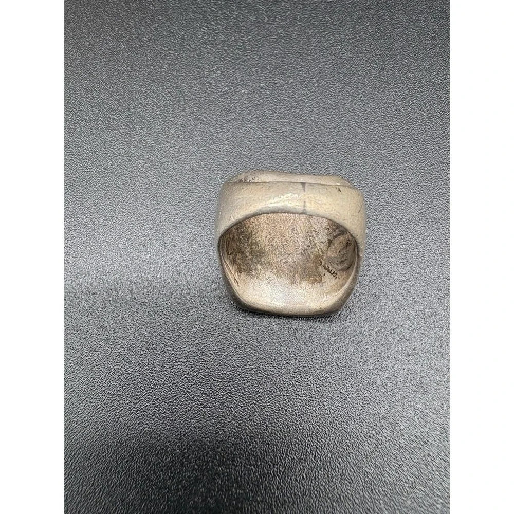 Sterling Silver‎ Star of David Turquoise Chip Ring Heavy Size 5.5 15.31g
